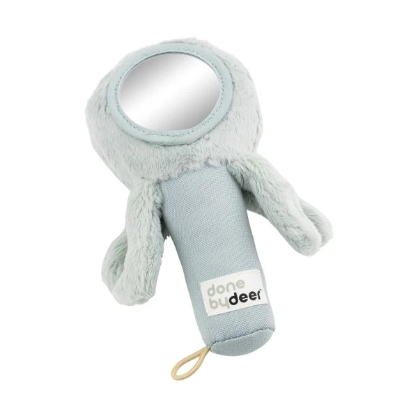 Done By Deer Jelly Sensory Rammelaar Met Spiegel Blue - Afbeelding 2