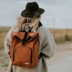 Dusq Canvas Vegan Bag Sunset Cognac -Stokke Shop dusq canvas vegan bag sunset cognac 6 40ce