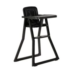 Puck Plain Kinderstoel Met Kussen Zwart